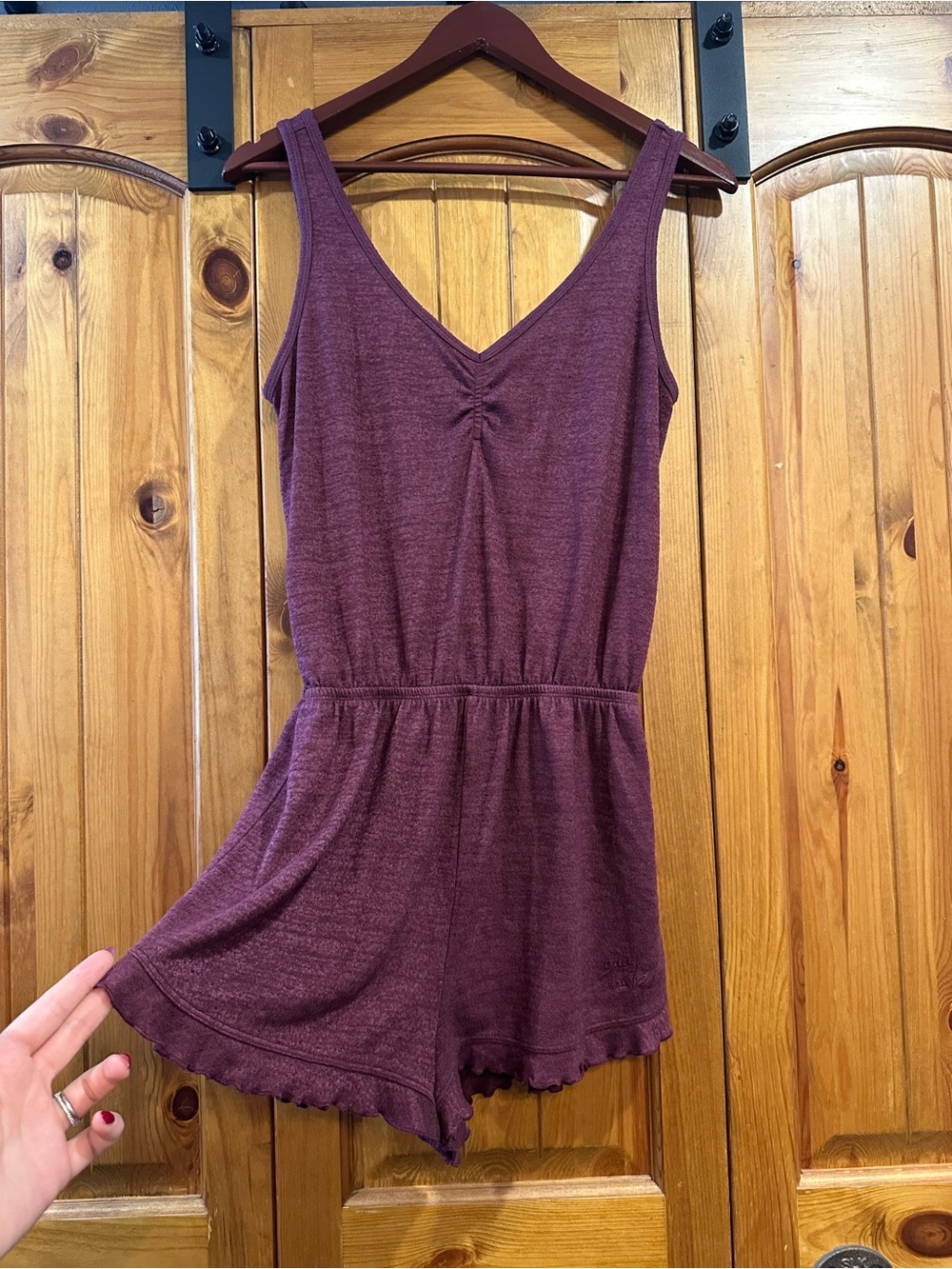 Gilly Hicks Plum Sleeveless Knit Romper